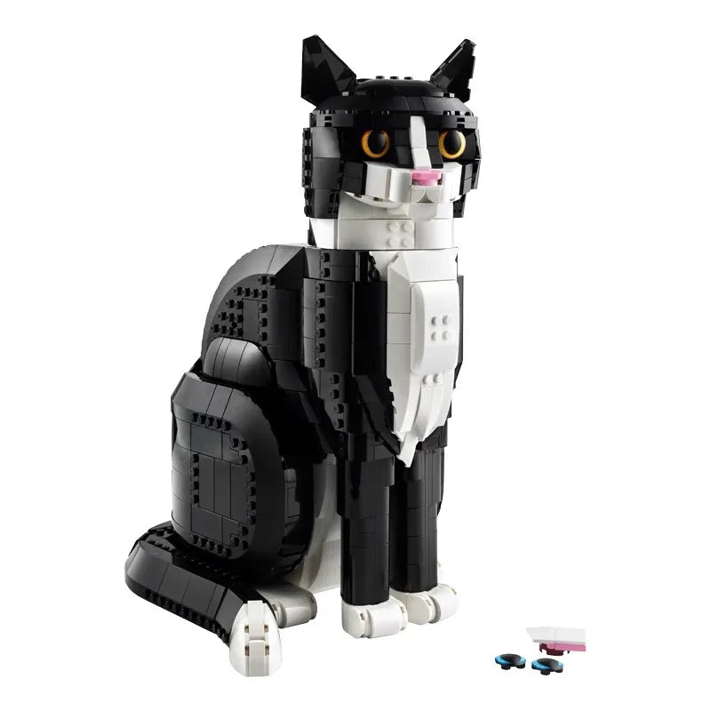 Islyne T333 Ideas Tuxedo Cat 1710 pcs Puzzle Assembling Building Blocks Children's Toy Gift Boys Girls Ornaments