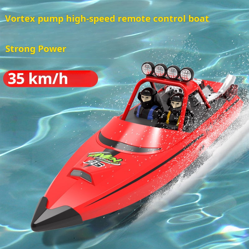 Islyne T131 2.4G wireless remote control boat turbo jet speedboat flip reset low power prompt boy water toy boat