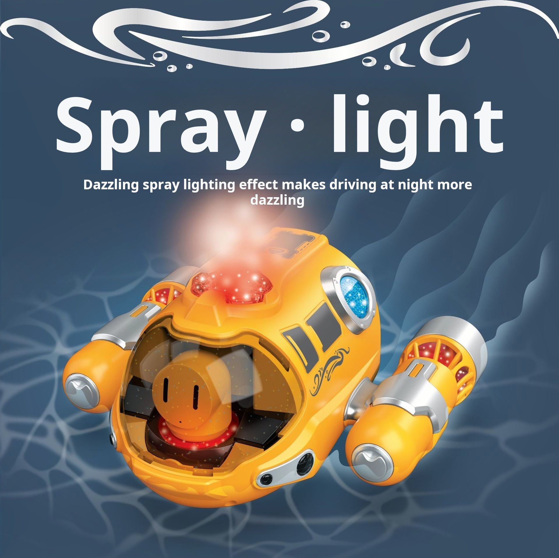 Islyne T122 Remote Control Motorboat Spray Submarine Double Propeller Wireless Mini Children's Electric Remote Control Submarine Toy