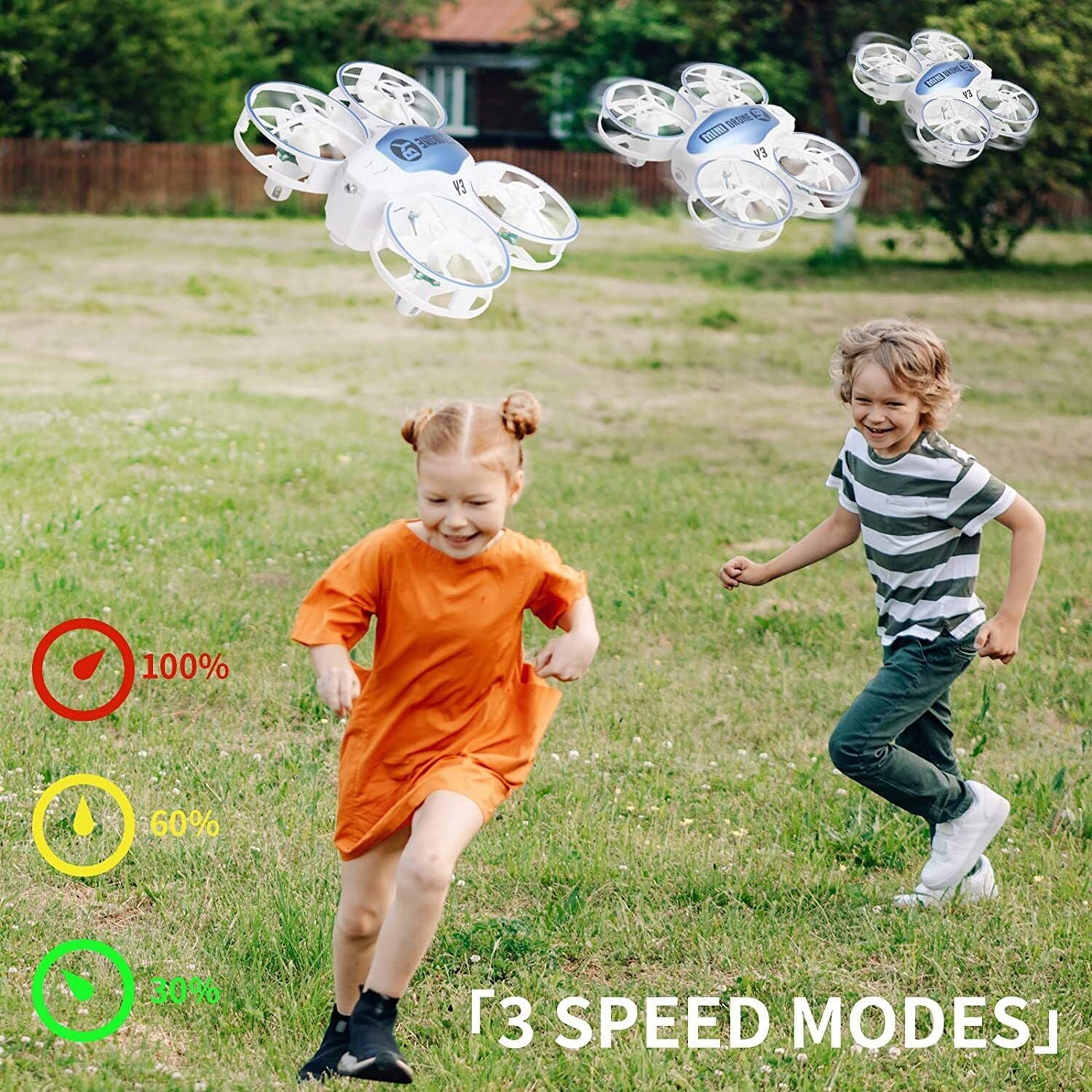 Islyne X11 Mini Drone for Kids & Beginners, Portable Hand Operated Propeller RC Quadcopter Drone with LED Light, 4 Batteries, 3D Flip, Auto Hovering