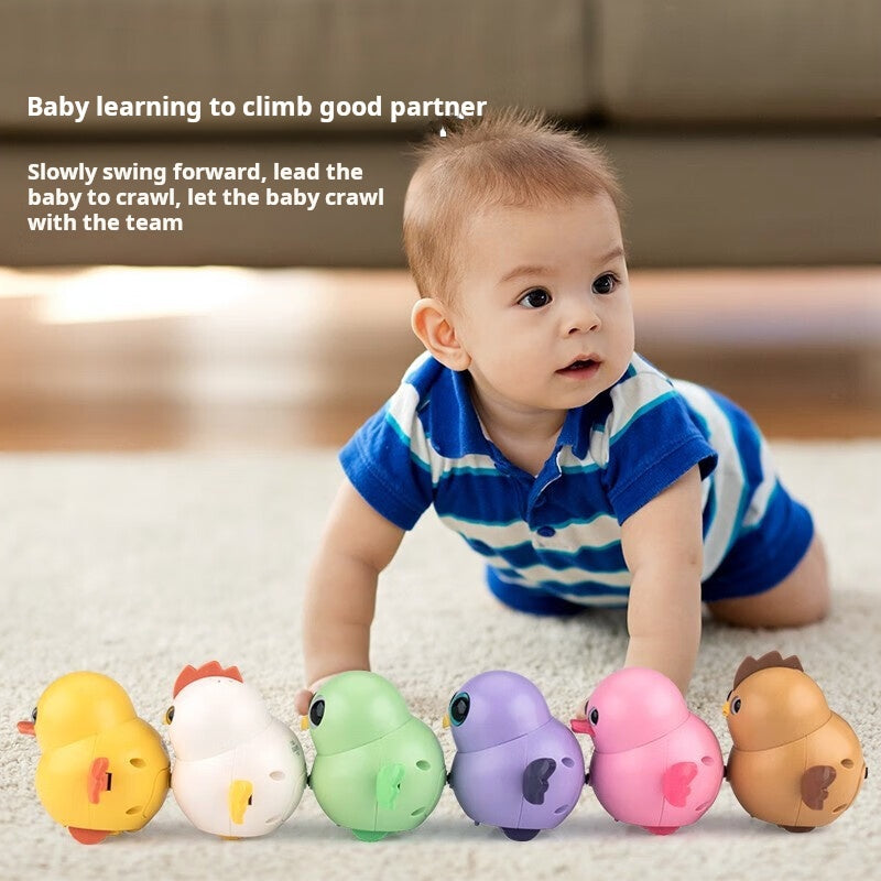 Islyne T96 Children's Gift Electric Toy Sliding Swinging Cute Magnetic Chick 1 to 3 Years Old Boys Girls Baby 0 to 2 Years Old Swinging Squad 6 Pack