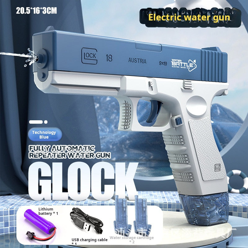 Islyne T101 Electric Glock Water Gun Black Technology High Pressure Powerful Summer Automatic Water Spray Gun Children's Toy Water Fight