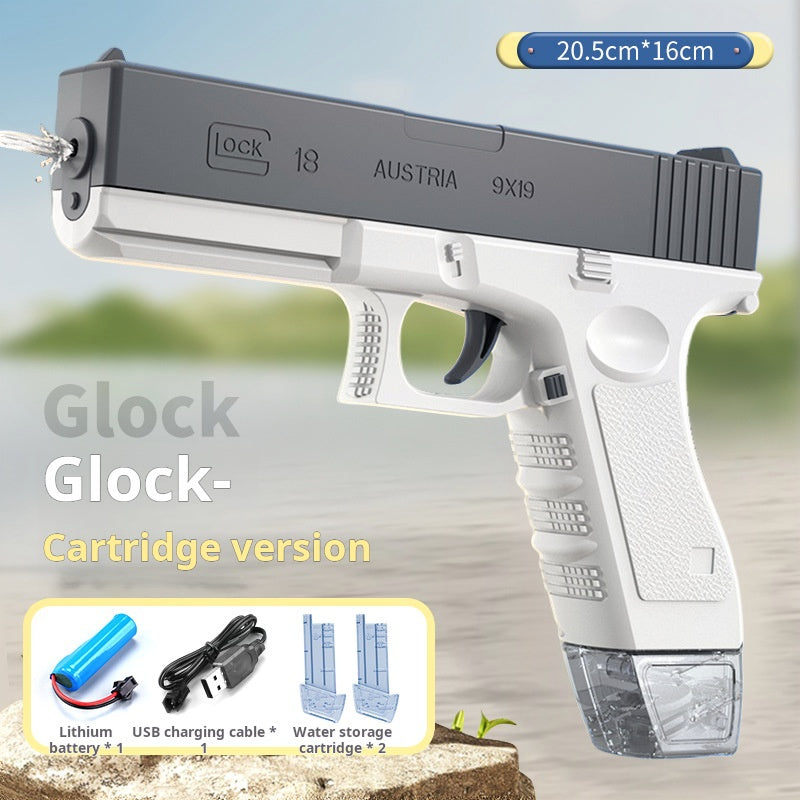 Islyne T101 Electric Glock Water Gun Black Technology High Pressure Powerful Summer Automatic Water Spray Gun Children's Toy Water Fight