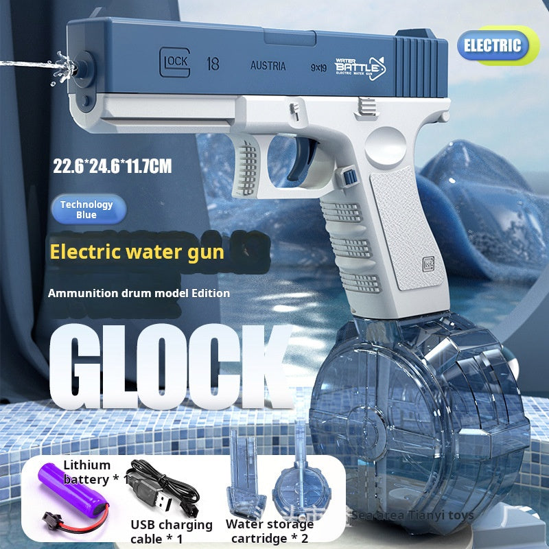 Islyne T101 Electric Glock Water Gun Black Technology High Pressure Powerful Summer Automatic Water Spray Gun Children's Toy Water Fight