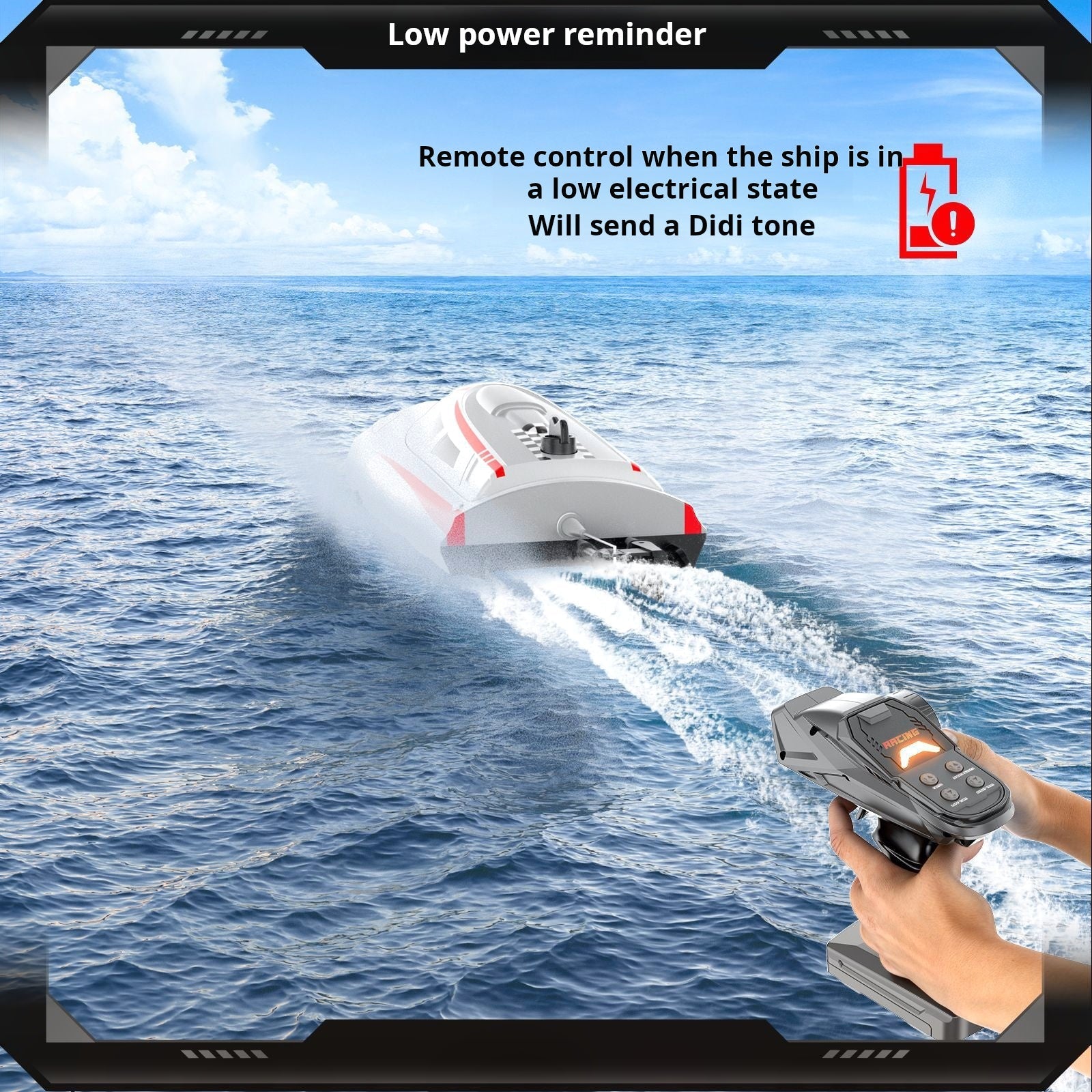 Islyne T128 RC boat speedboat water-cooled powerful motor waterproof water toy electric toy boat high-speed boat