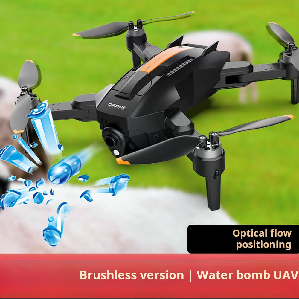 Islyne T121 New brushless bombing drone optical flow aerial photography quadcopter water bomb interactive folding remote control aircraft toy children's gift