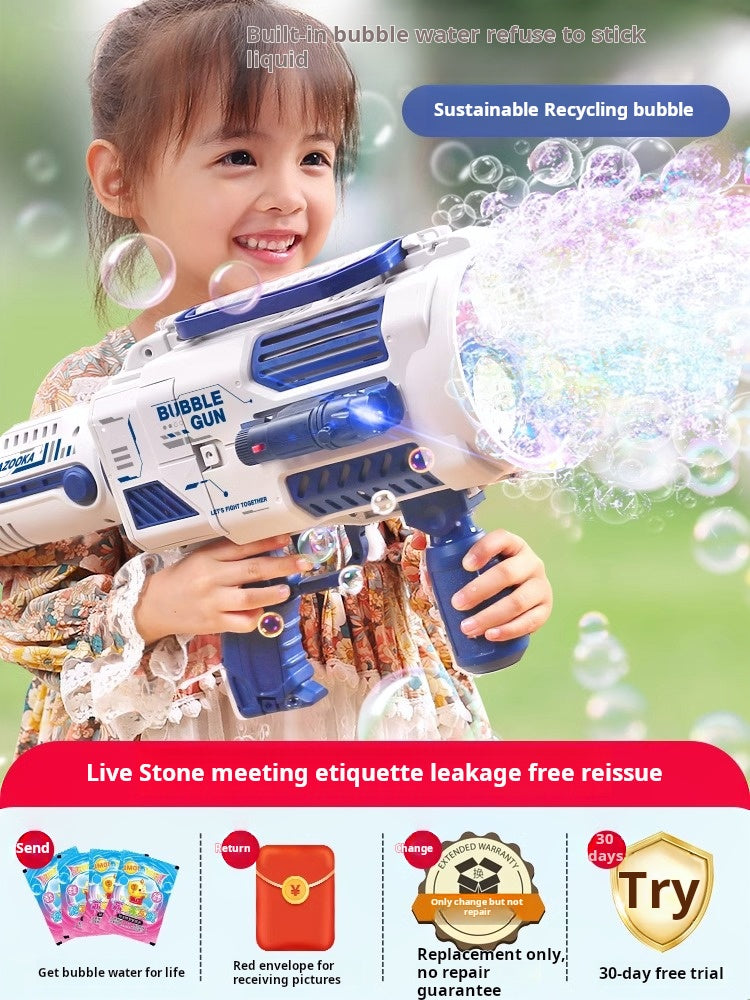 Islyne T14 New Bubble Machine Children's Handheld Internet Celebrity Popular Gatling Bubble Gun Fully Electric Toy for Boys and Girls