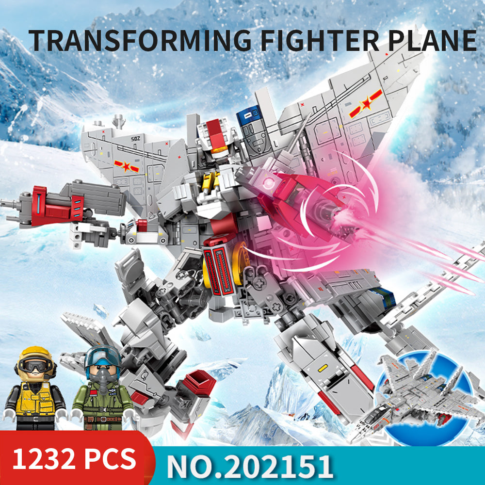 Islyne T82 1232pcs robot & fighter 2in1 building blocks STEM Toys Birthday Toy Gift for Kids Boys and Girls