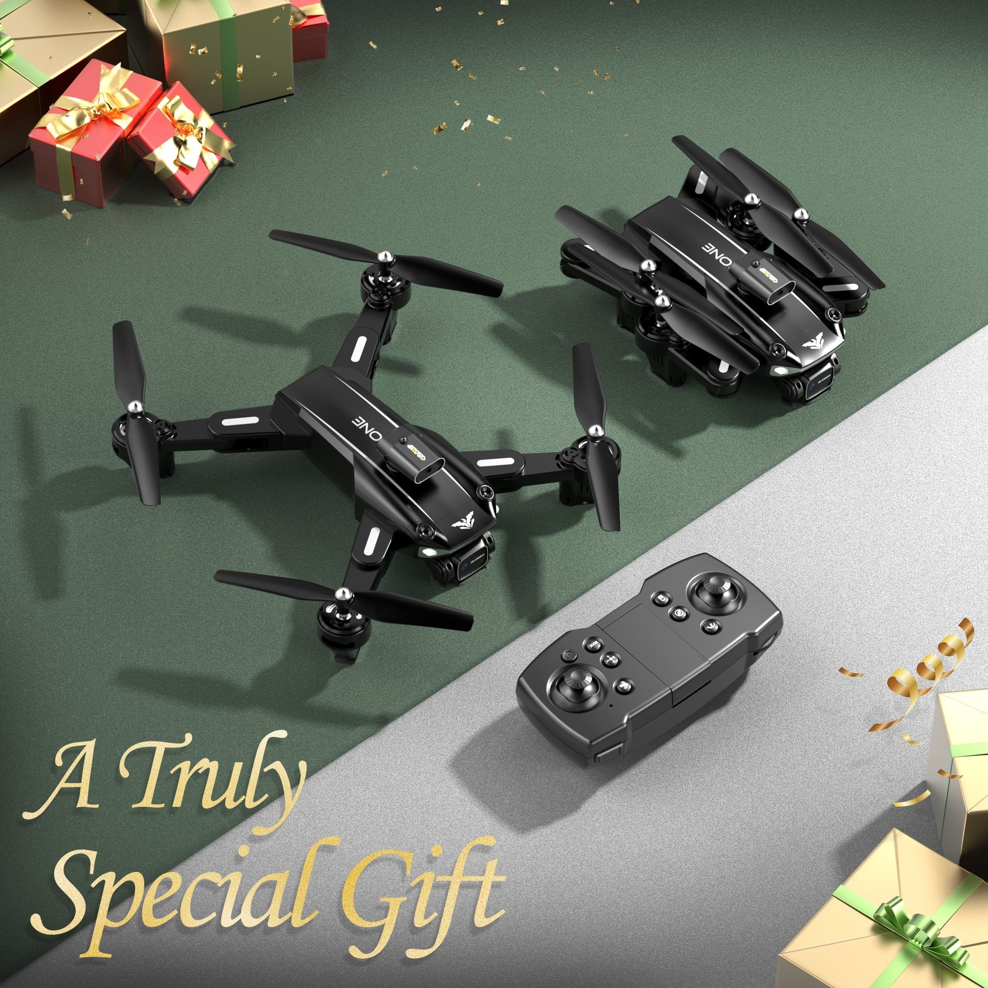 Islyne D89 Drone with Camera for Adults and Kids, FPV RC Quadcopter with 4K HD Dual Camera and Obstacle Avoidance for Beginners