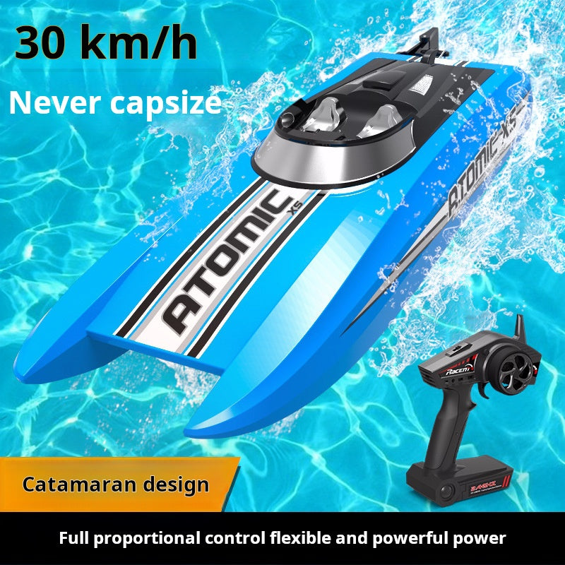 Islyne T127 High Speed RC Boat Waterproof RC Speedboat Boat Water Model Children Electric Toy Boat Collision Resistant