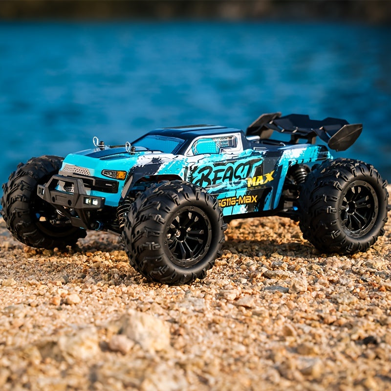 High-Speed Remote Control Off-Road Vehicle - 4WD, Brushless Motor, 80KM/H, LED Headlights, Rechargeable Battery