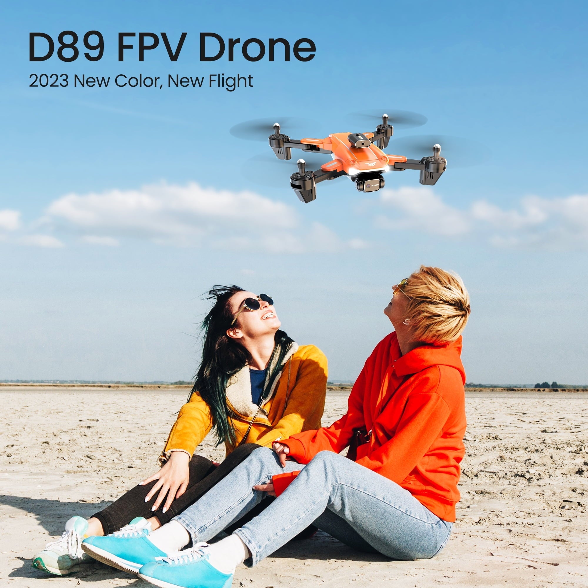 Islyne D89 Drone with Camera for Adults and Kids, FPV RC Quadcopter with 4K HD Dual Camera and Obstacle Avoidance for Beginners