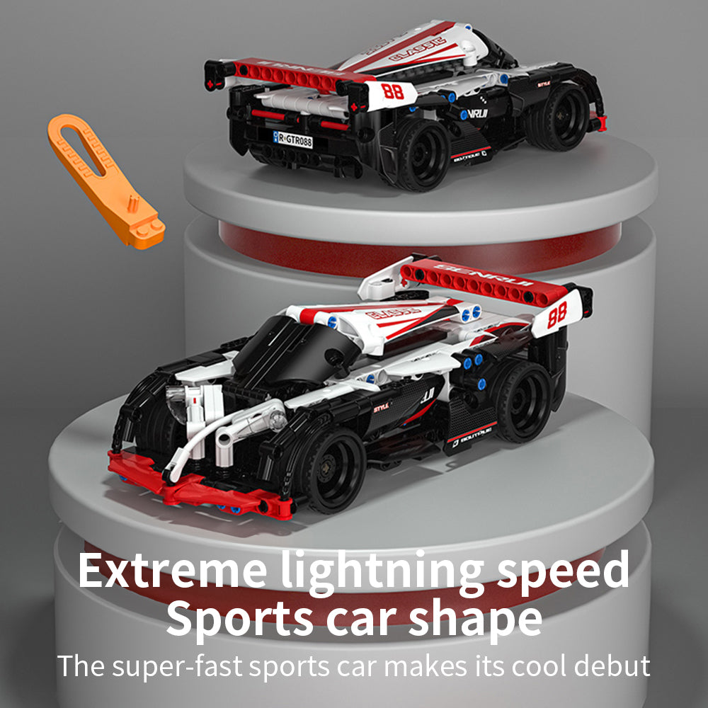 Islyne T23 white legend sports car building blocks STEM Toys Birthday Toy Gift for Kids Boys and Girls