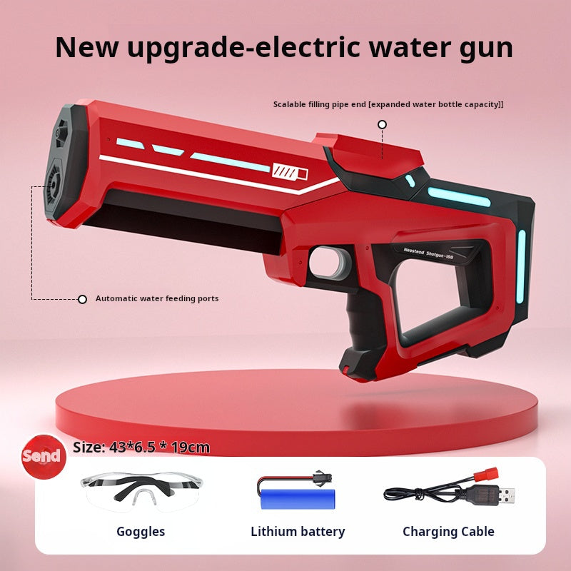 Islyne T103 Electric repeating water gun toy,33in range,12 seconds auto suction,50 minutes range,IP7 waterproof rating,swimming pool beach party and outdoor,suitable for kids' summer gifts