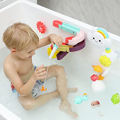 CUTE STONE YB1876 Bath Toy Bathtub Toy with Shower and Floating Squirting Toys, Fishing Game for Toddles and Babies