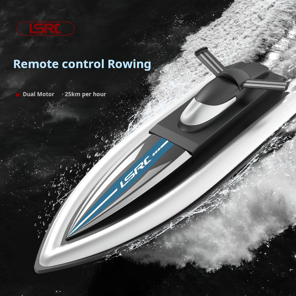 Islyne T129 remote control boat speedboat water remote control high-speed racing boat toy double propeller long endurance simulation electric boat