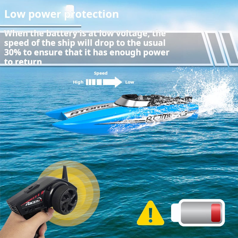 Islyne T127 High Speed RC Boat Waterproof RC Speedboat Boat Water Model Children Electric Toy Boat Collision Resistant