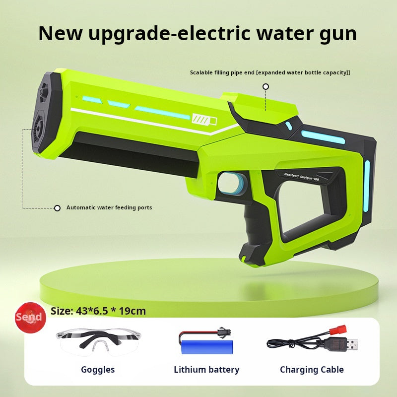 Islyne T103 Electric repeating water gun toy,33in range,12 seconds auto suction,50 minutes range,IP7 waterproof rating,swimming pool beach party and outdoor,suitable for kids' summer gifts