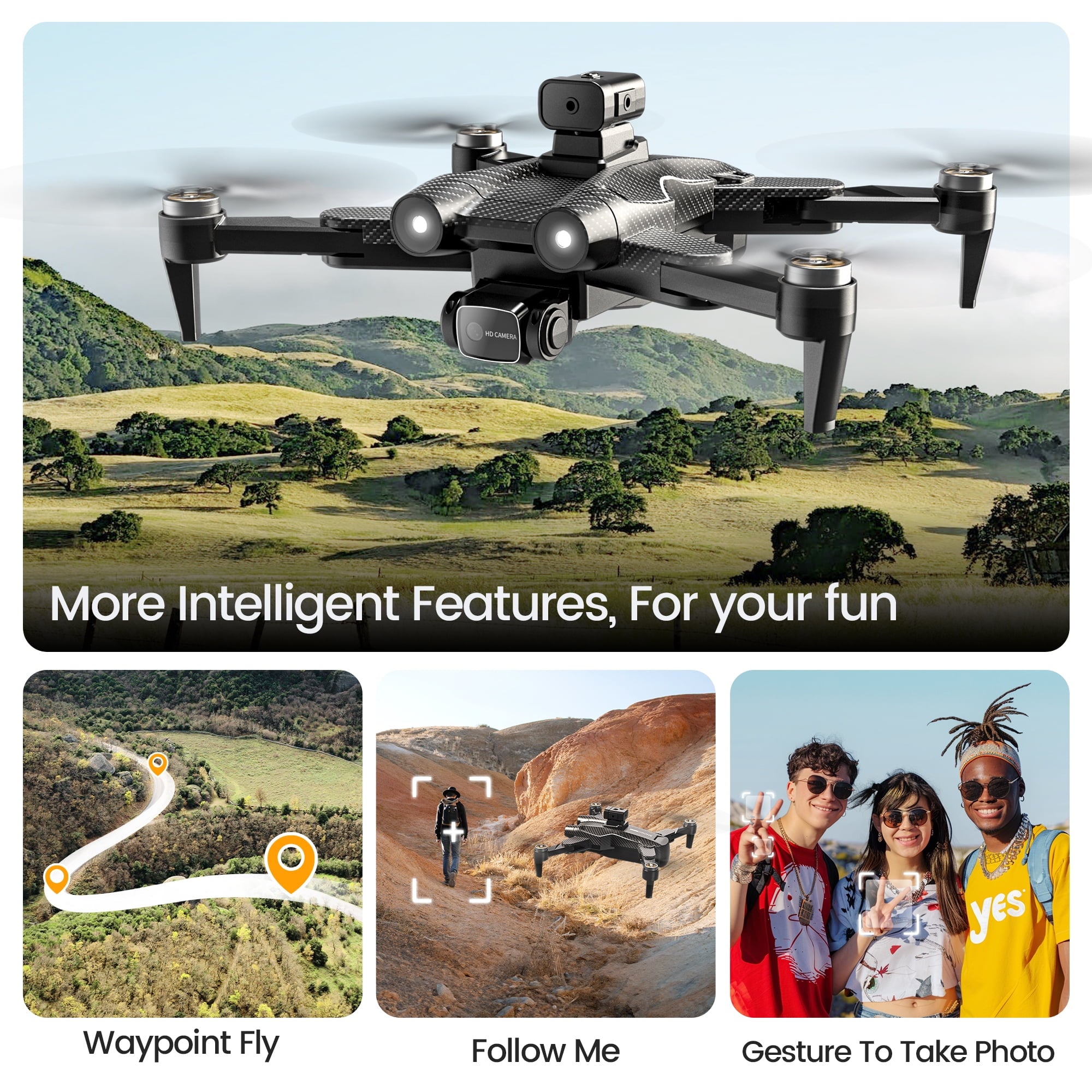 Islyne F167 Drone with  Camera 8K for Adults and Beginners, FPV RC Quadcopter with Blushless Motor,Optical Flow Sensor,2 Batteries