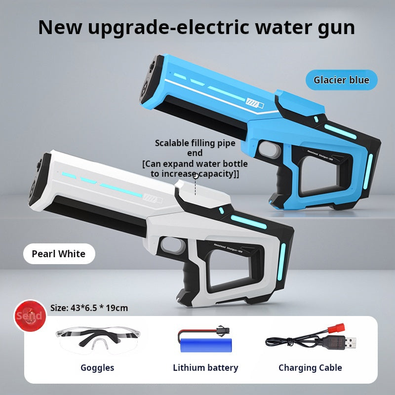 Islyne T103 Electric repeating water gun toy,33in range,12 seconds auto suction,50 minutes range,IP7 waterproof rating,swimming pool beach party and outdoor,suitable for kids' summer gifts