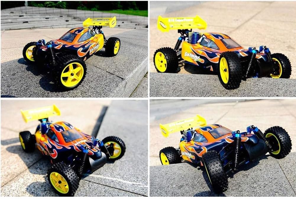 1/10 Nitro RC Car for Adult 75CC Oil-Powered RC Truck, 4WD Off Road Buggy Nitro Gas Power RC Car, 90KM/H Fast Petrol Engine Racing Car RC Vehicle