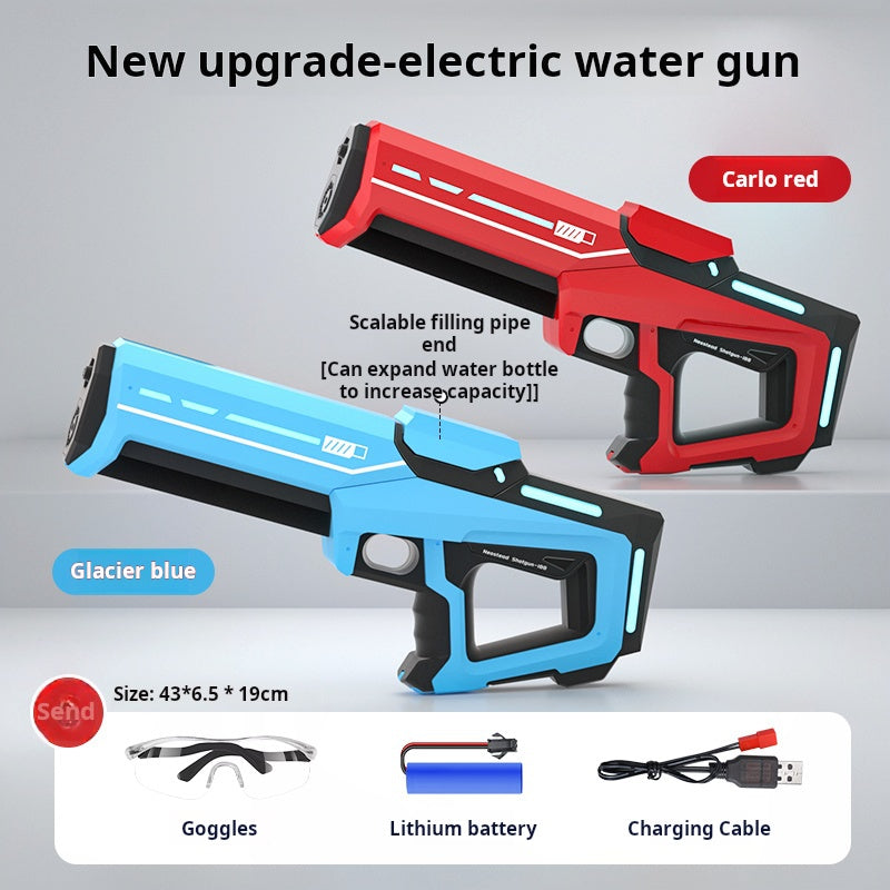 Islyne T103 Electric repeating water gun toy,33in range,12 seconds auto suction,50 minutes range,IP7 waterproof rating,swimming pool beach party and outdoor,suitable for kids' summer gifts