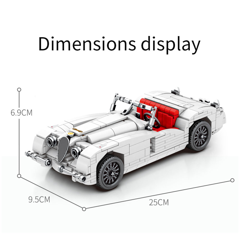 Islyne T24 Jaguar xk120 building blocks STEM Toys Birthday Toy Gift for Kids Boys and Girls