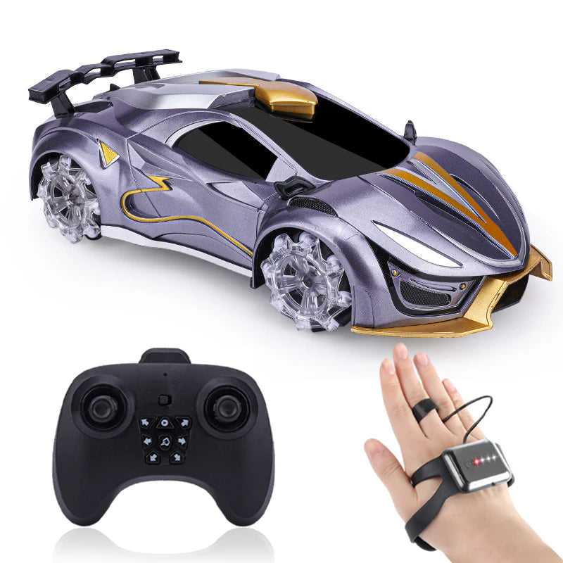 Gesture Sensing RC Car - 360° Rotating Drift Stunt Car with Light, Spray & Sound, 2.4GHz Remote Control