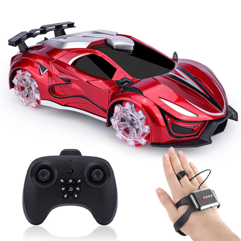 Gesture Sensing RC Car - 360° Rotating Drift Stunt Car with Light, Spray & Sound, 2.4GHz Remote Control