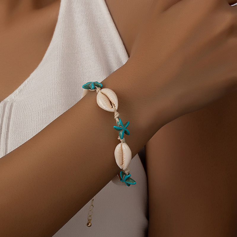 Bohemian Shell Bracelet - Summer Starfish Charm