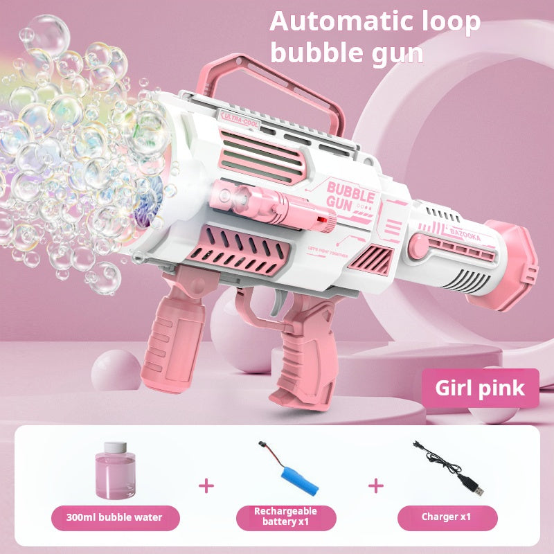 Islyne T14 New Bubble Machine Children's Handheld Internet Celebrity Popular Gatling Bubble Gun Fully Electric Toy for Boys and Girls