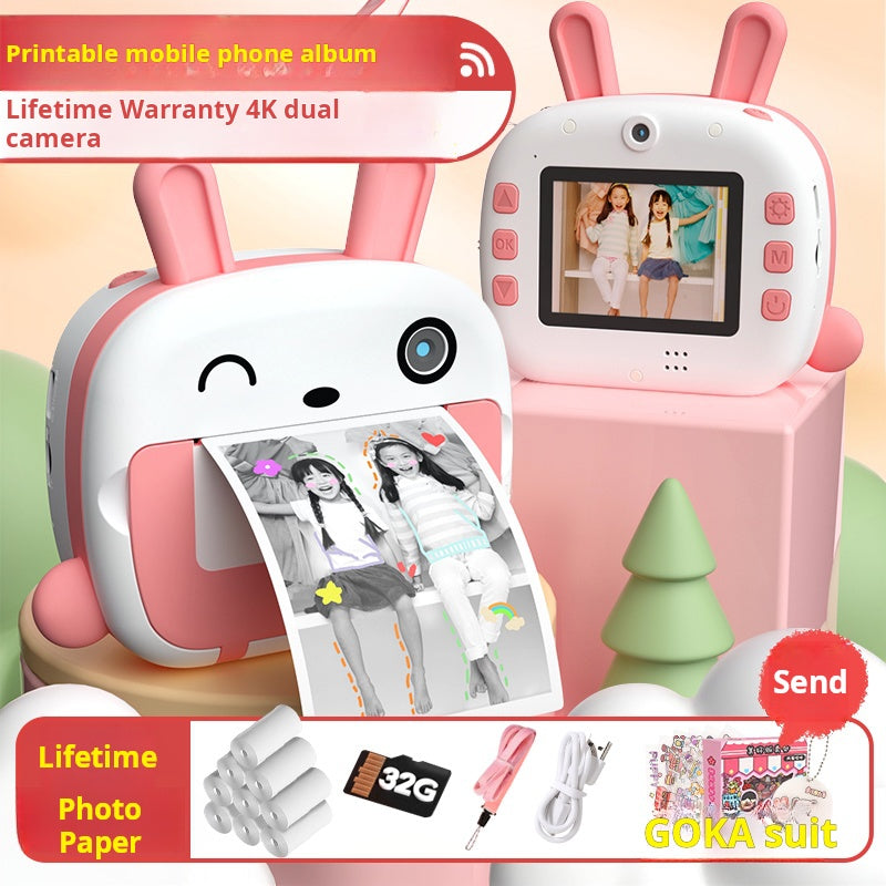 Islyne T28 children's mini digital camera new model that can take pictures and print polaroid baby birthday gifts boys and girls toys