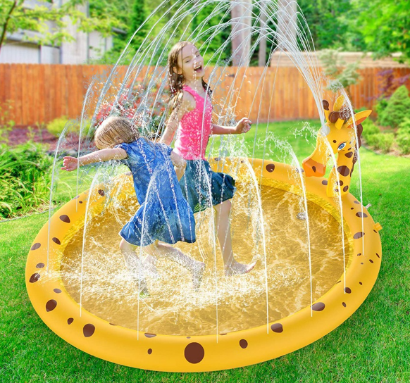 Sprinkler & Splash Play Mat, Inflatable Summer Outdoor Sprinkler Pad Water Toys Fun for Children, Infants, Toddlers, Boys, Girls and Kids