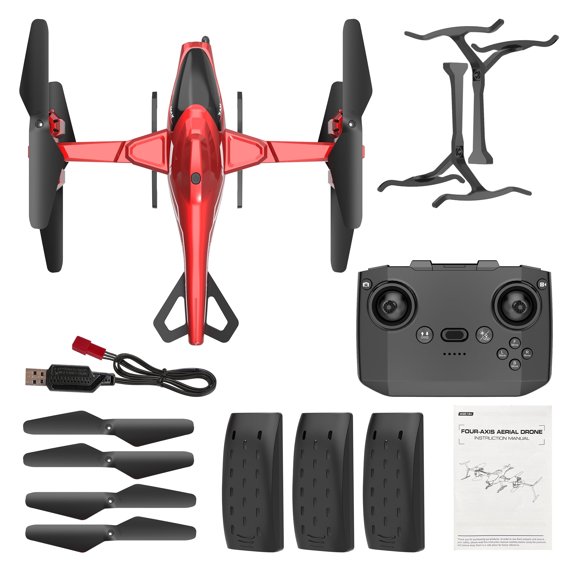 Helicopter Drone for Kids Beginners, Remote Control Foldable Helicopters Toys for Boys Girls, 3D Stunt Flips, Altitude Hold, Headless Mode, 3 Batteries 25 Mins Flight Time