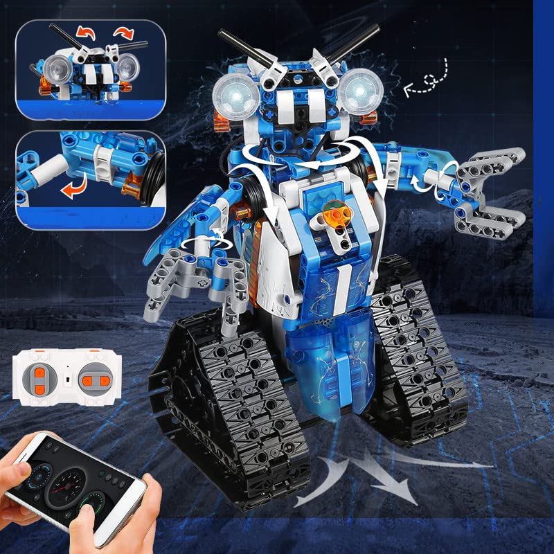 Islyne T25 Mould King 15059 Remote Control Robot Kit, 369 Piece Stem Building Toy, RC Motor Robot for Kids and Teenagers, Educational Toys for Boys, Birthday Gifts