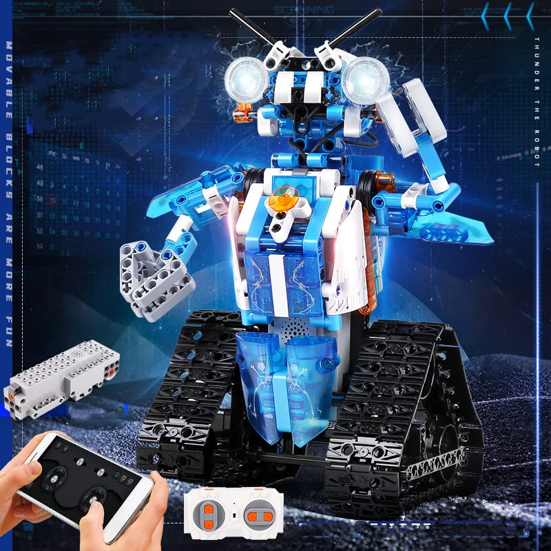 Islyne T25 Mould King 15059 Remote Control Robot Kit, 369 Piece Stem Building Toy, RC Motor Robot for Kids and Teenagers, Educational Toys for Boys, Birthday Gifts