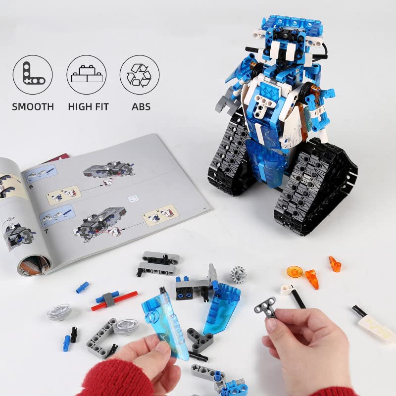 Islyne T25 Mould King 15059 Remote Control Robot Kit, 369 Piece Stem Building Toy, RC Motor Robot for Kids and Teenagers, Educational Toys for Boys, Birthday Gifts