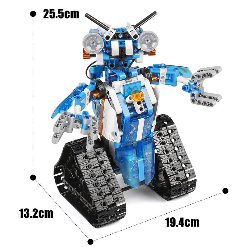 Islyne T25 Mould King 15059 Remote Control Robot Kit, 369 Piece Stem Building Toy, RC Motor Robot for Kids and Teenagers, Educational Toys for Boys, Birthday Gifts